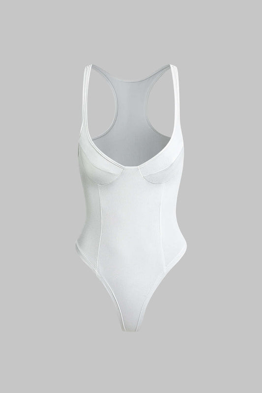 Jessy - Essential Deep V-Neck Bustier Bodysuit