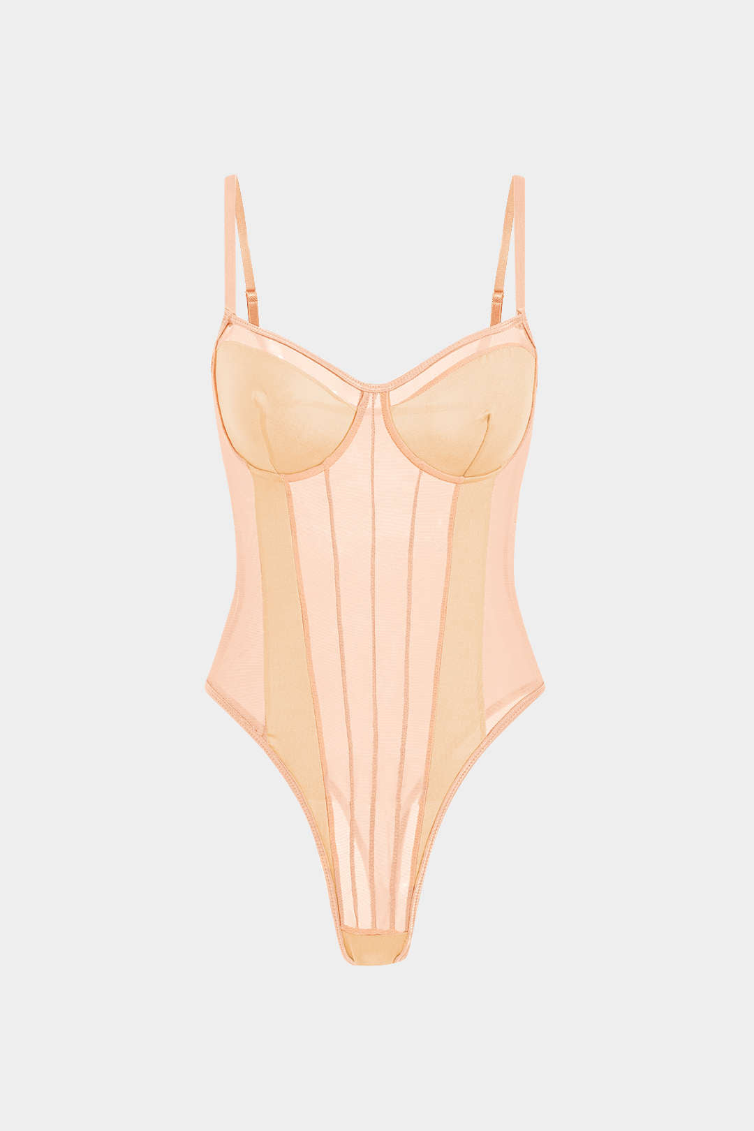 Olivia -Sheer Corset Bodysuit