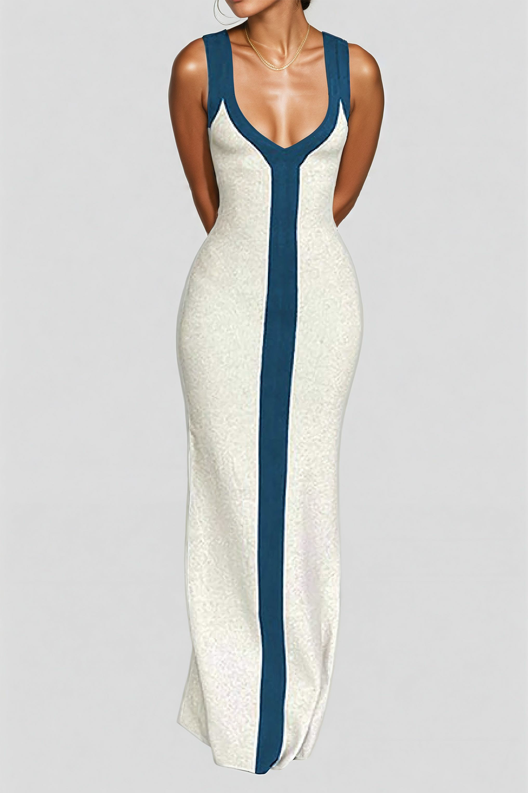 Split Detail Colourblock Dress