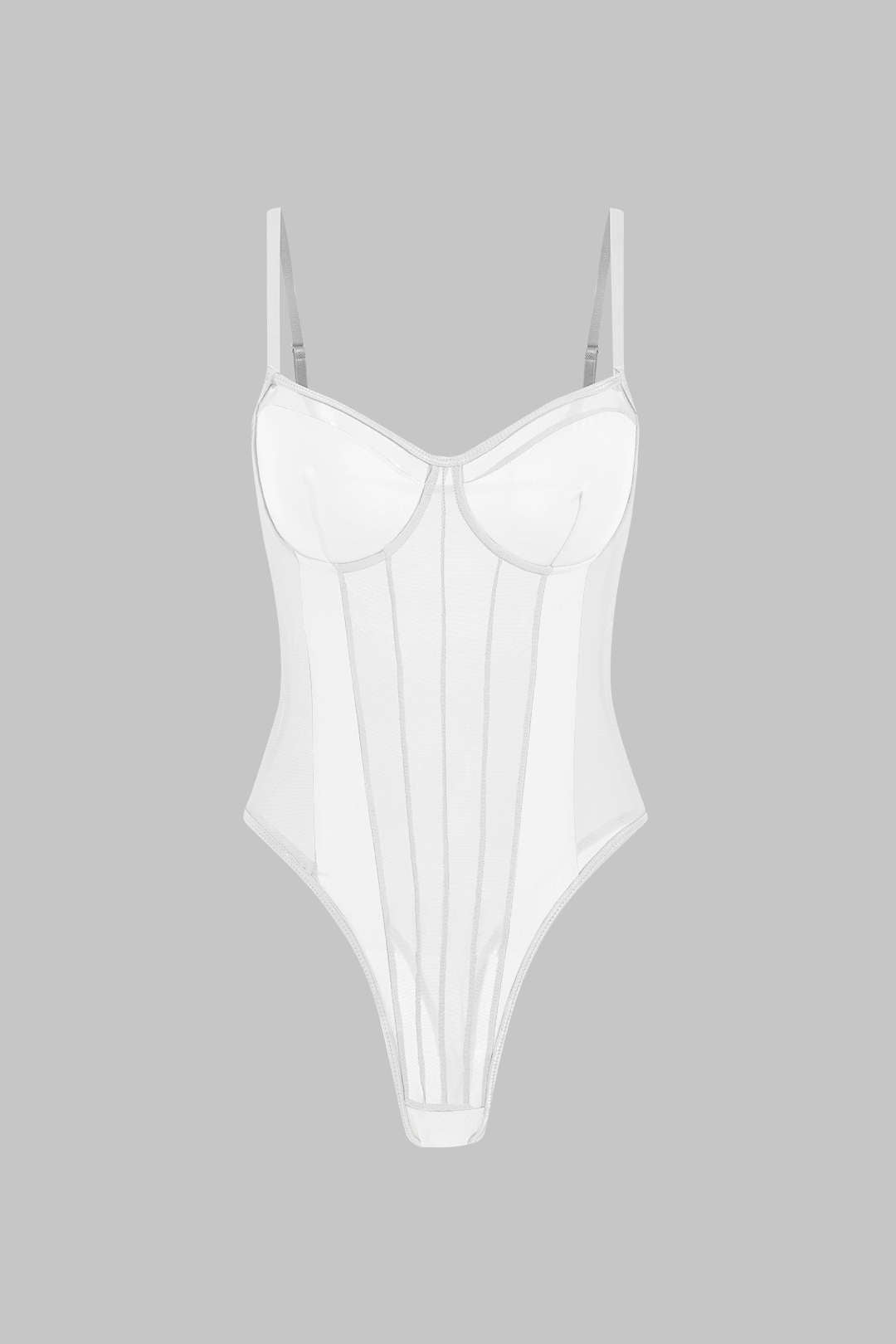 Olivia -Sheer Corset Bodysuit