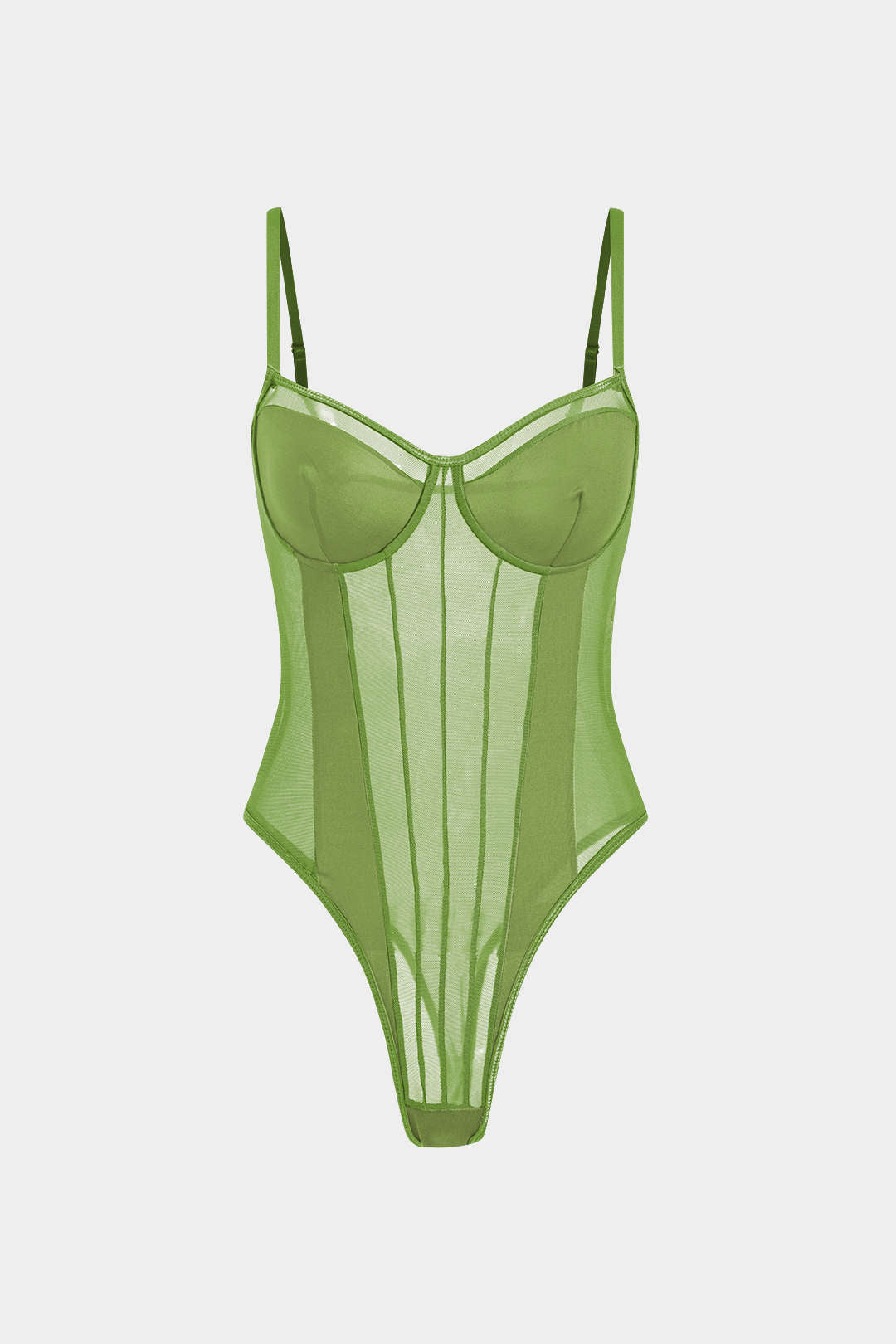 Olivia -Sheer Corset Bodysuit