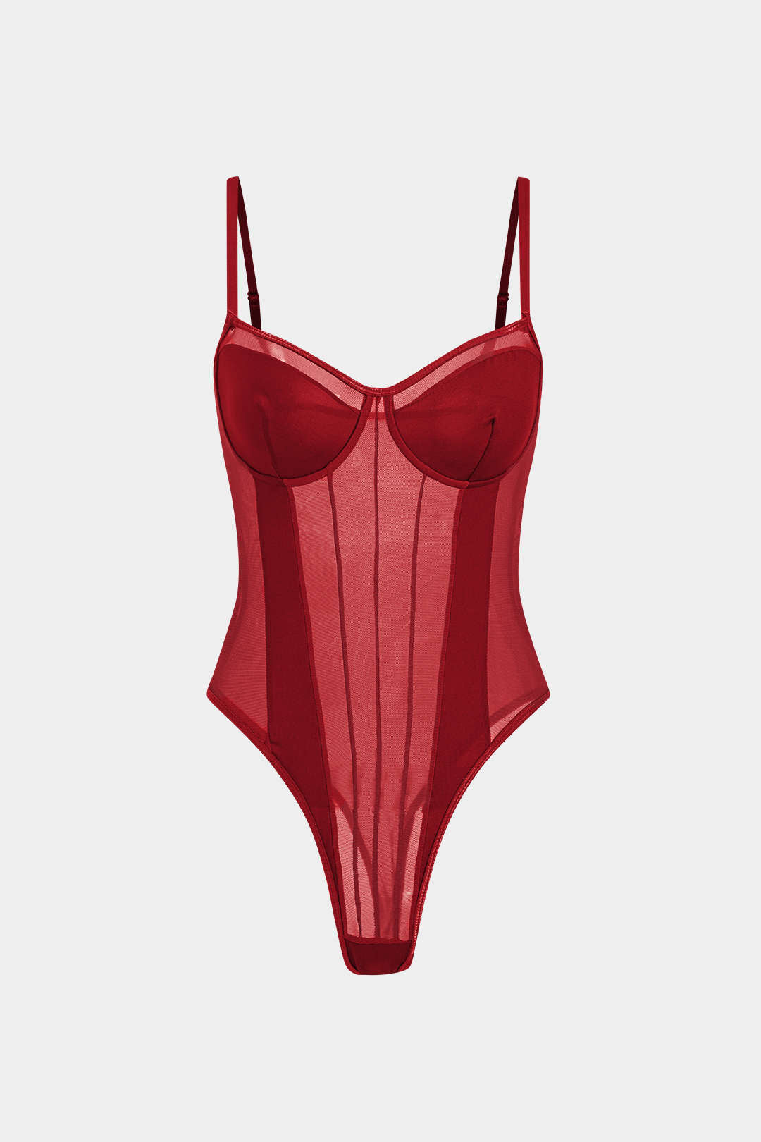 Olivia -Sheer Corset Bodysuit