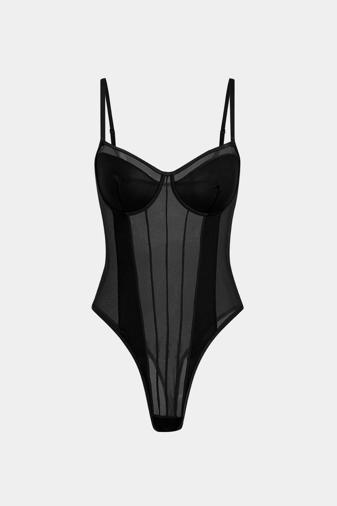 Olivia -Sheer Corset Bodysuit