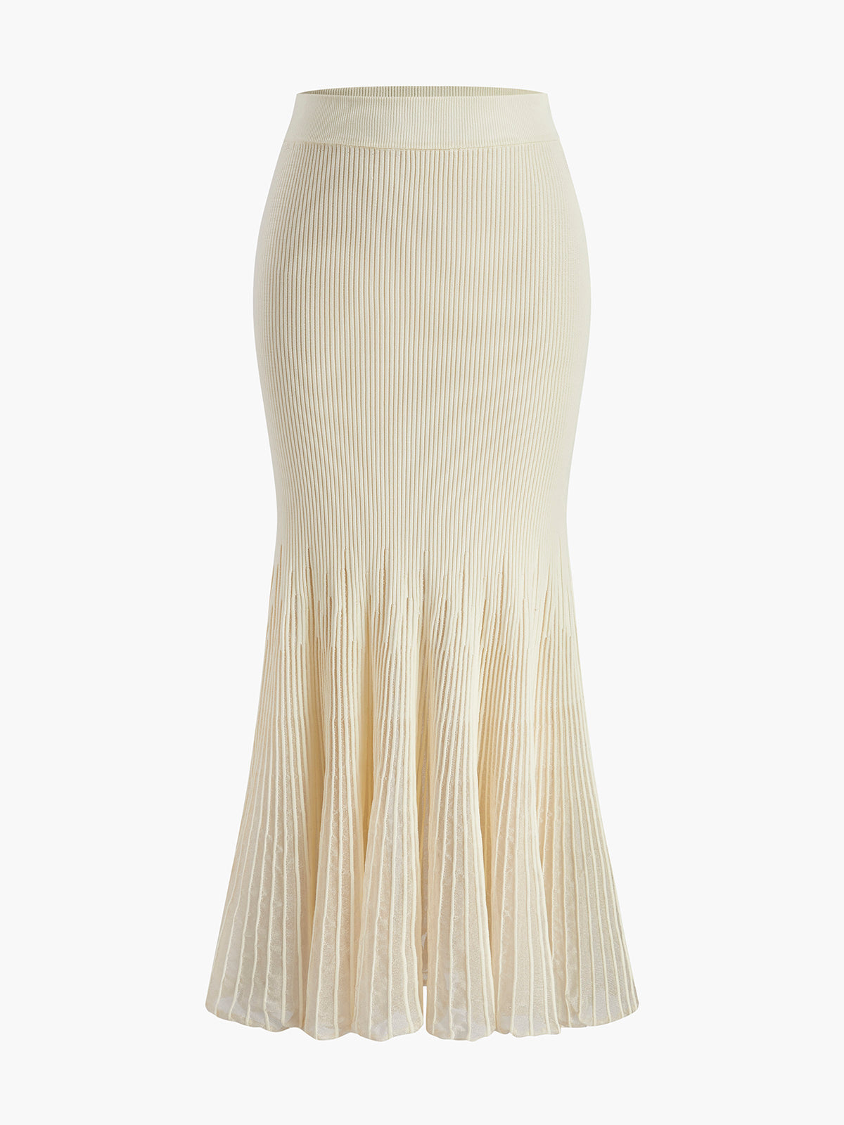 Dana-Pleated Skirt with Mesh Panel Detail