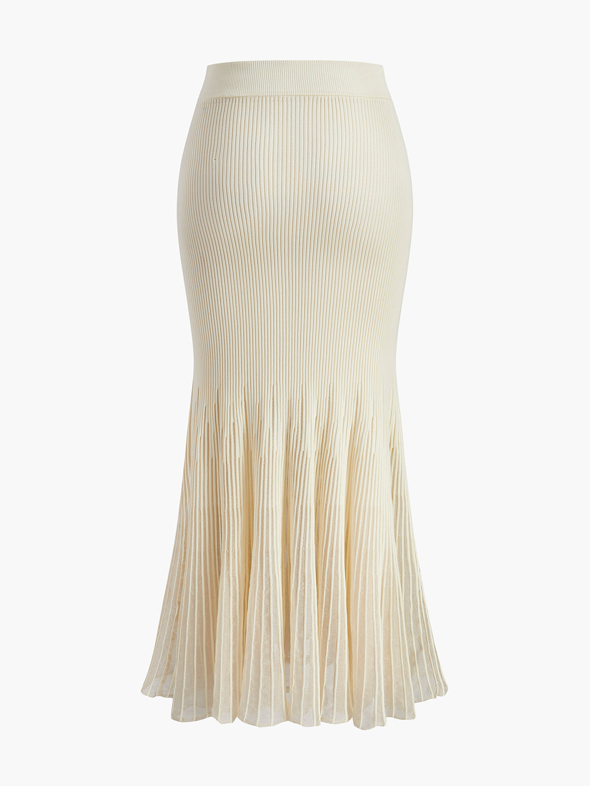 Dana-Pleated Skirt with Mesh Panel Detail