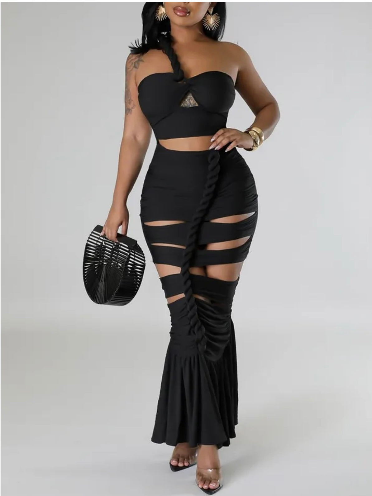 Monaco Pleated One-Shoulder Dress