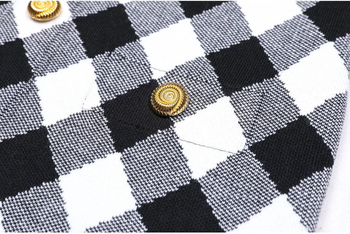 Camille Plaid Halter Knit Dress