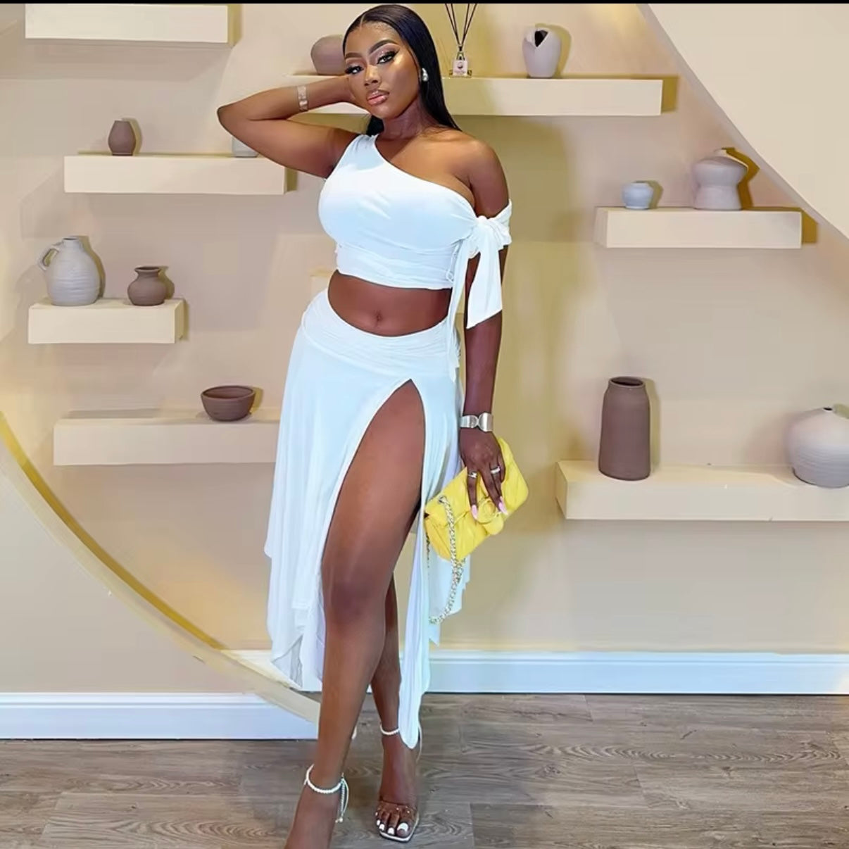 Zoey-Asymmetrical Two-Piece Set