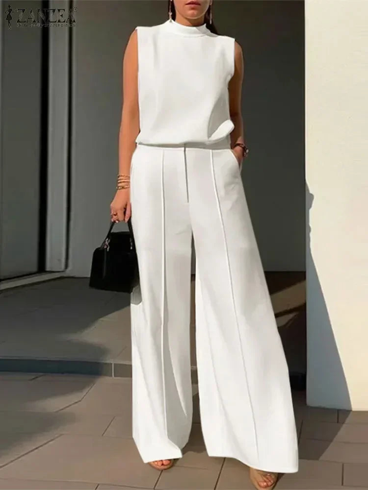 Zara- 2Pcs Wide leg Pants Set