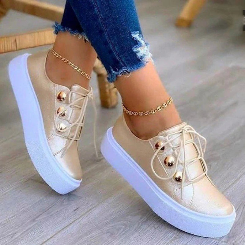 Casual Flat Lace Up Tennis Shoes