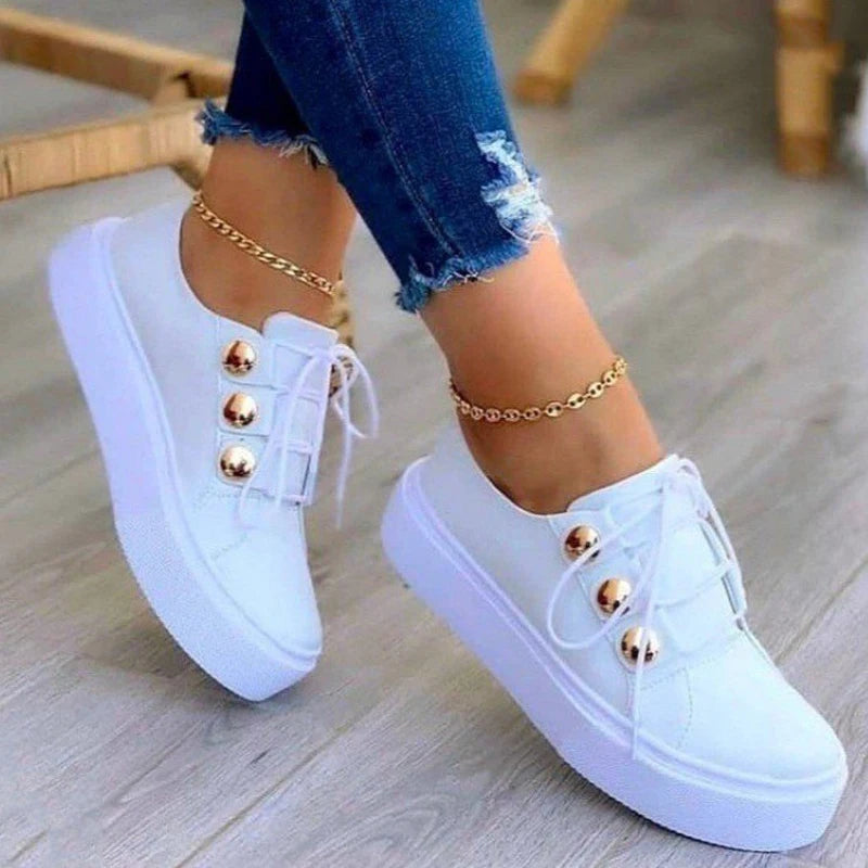 Casual Flat Lace Up Tennis Shoes