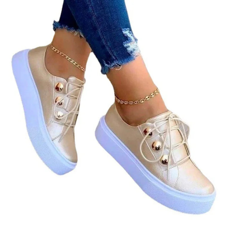 Casual Flat Lace Up Tennis Shoes