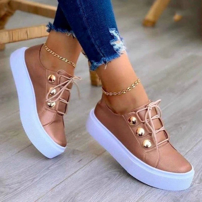 Casual Flat Lace Up Tennis Shoes