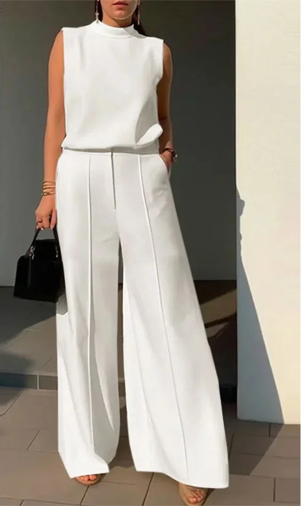 Zara- 2Pcs Wide leg Pants Set