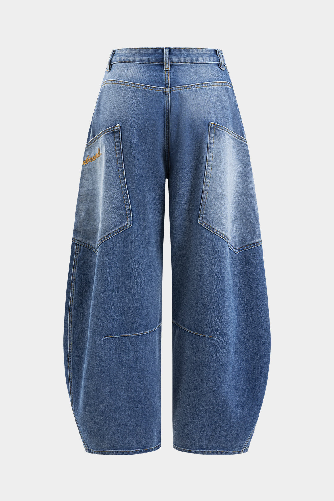 Vintage-Inspired Wide Leg Distressed Denim