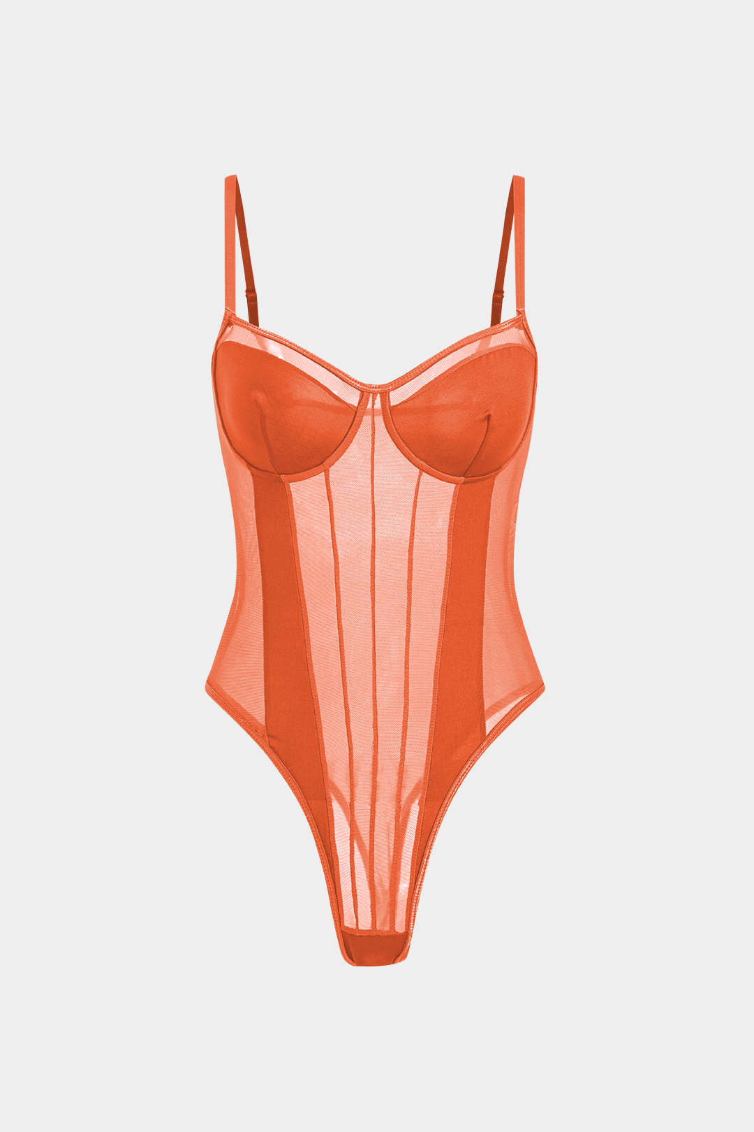 Olivia -Sheer Corset Bodysuit