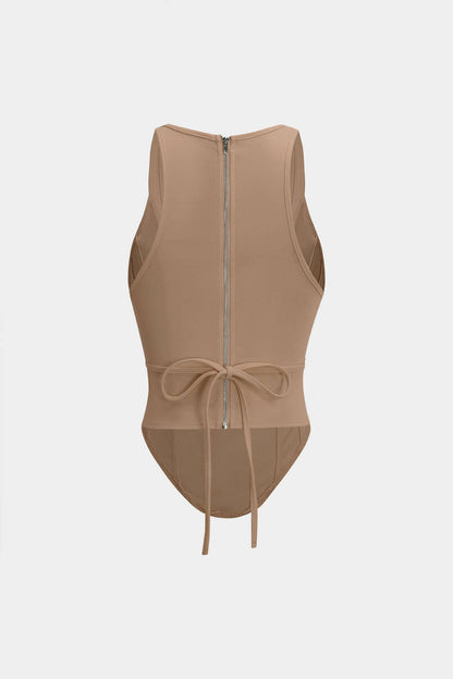 Elevated Semi-Sheer `Corset Top