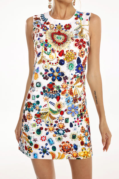 Luxury Crystal Mini Party Dress