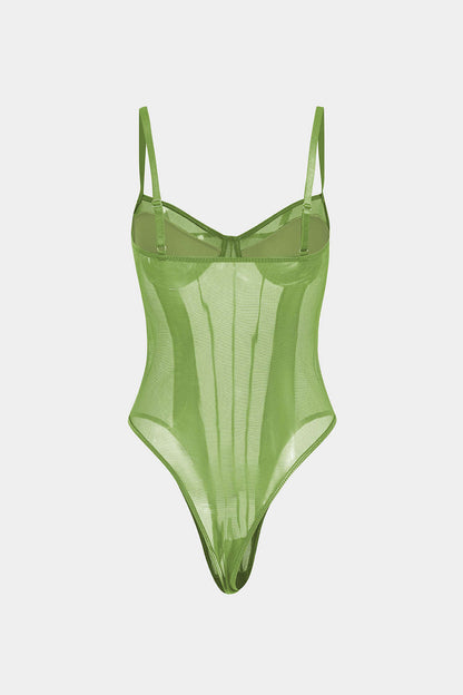 Olivia -Sheer Corset Bodysuit