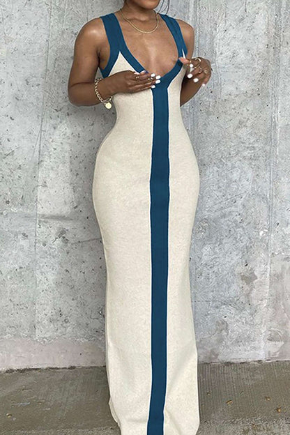 Split Detail Colourblock Dress