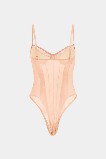 Olivia -Sheer Corset Bodysuit