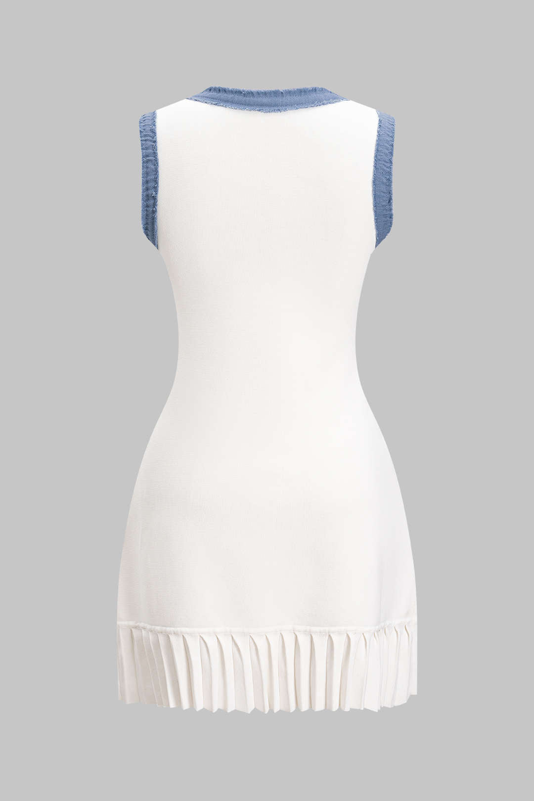 Metallic Button Knit Sweater Dress