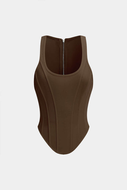 Elevated Semi-Sheer `Corset Top