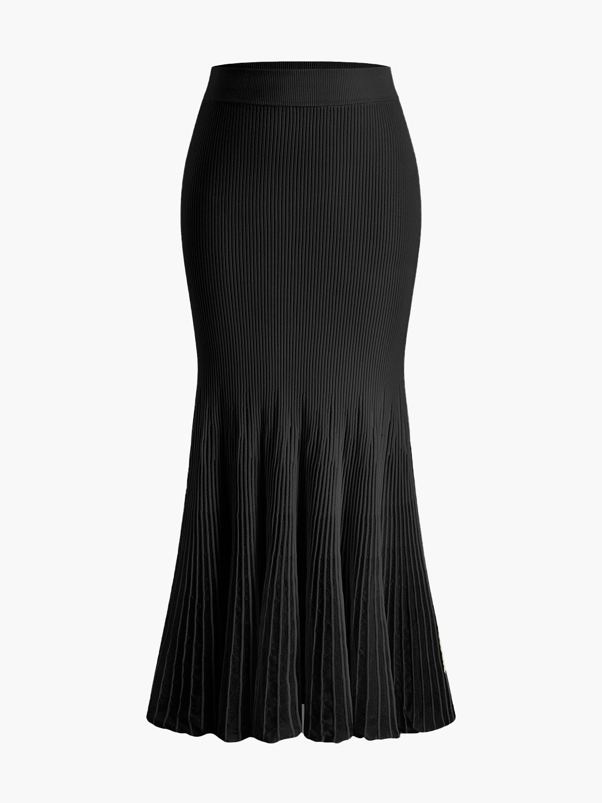 Dana-Pleated Skirt with Mesh Panel Detail