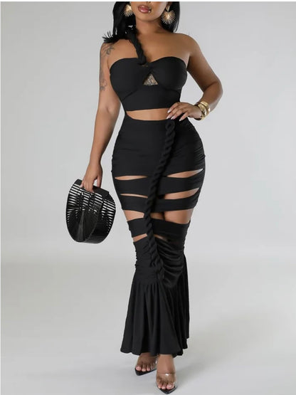 Monaco Pleated One-Shoulder Dress