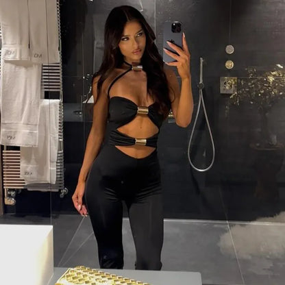 June- Sculpting Halter Jumpsuit