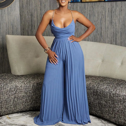 Summer- Full-Length Halter Jumpsuit