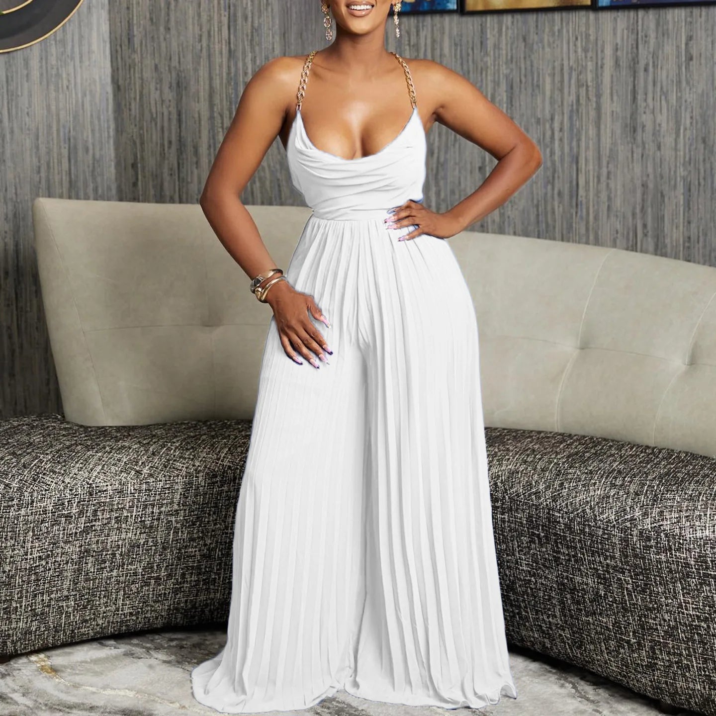 Summer- Full-Length Halter Jumpsuit