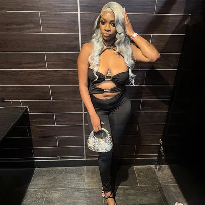 June- Sculpting Halter Jumpsuit