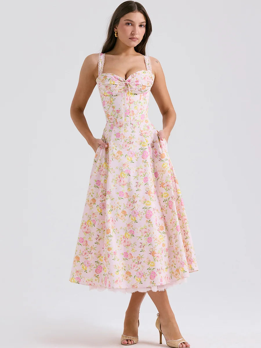 Miyyah- Floral Midi Summer Dress