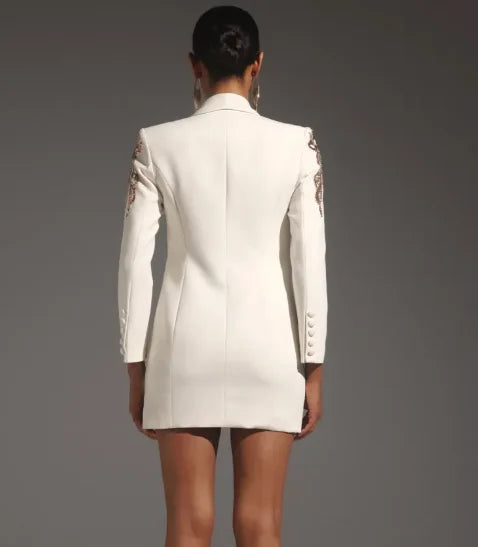 Mara- Sexy Asymmetric Mini Blazer Dress
