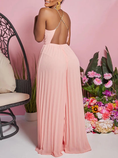 Summer- Full-Length Halter Jumpsuit