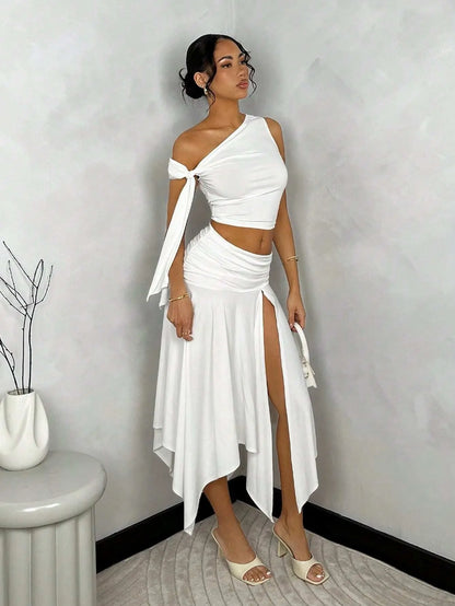Zoey-Asymmetrical Two-Piece Set