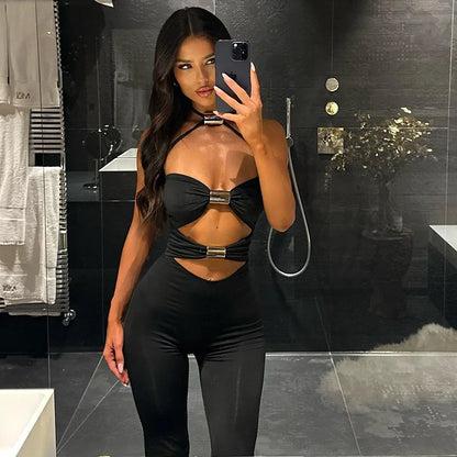June- Sculpting Halter Jumpsuit