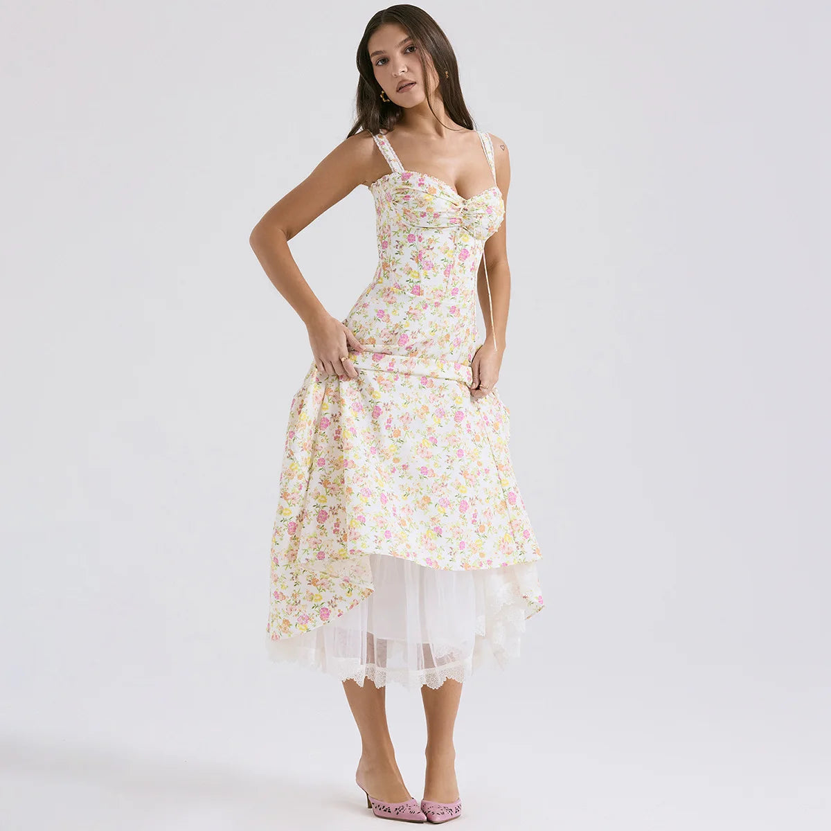 Miyyah- Floral Midi Summer Dress