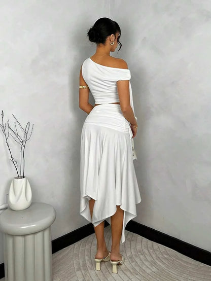 Zoey-Asymmetrical Two-Piece Set