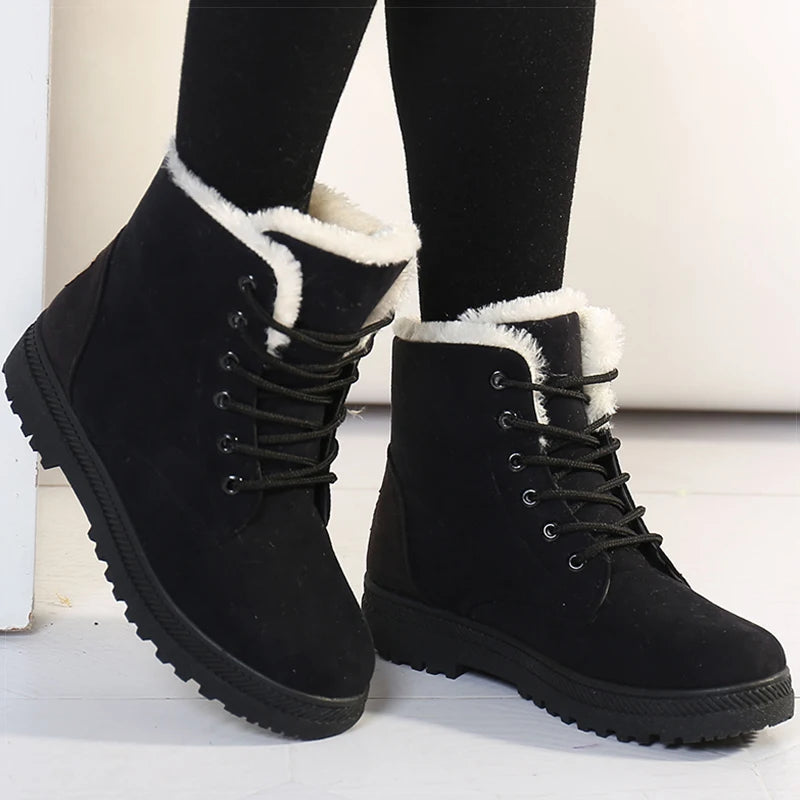 Warm winter boots with Faux Fur lining