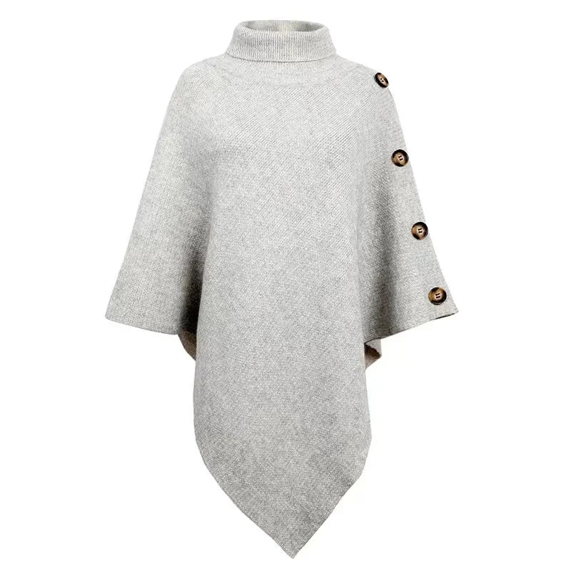 Vivian - Übergroßer Strick-Poncho-Pullover