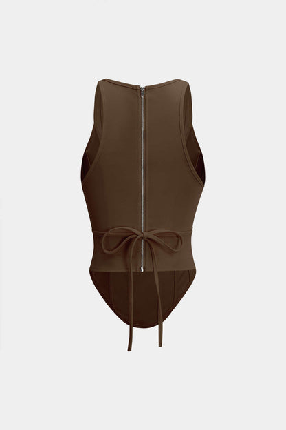 Elevated Semi-Sheer `Corset Top