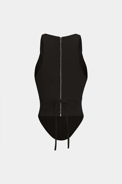 Elevated Semi-Sheer `Corset Top
