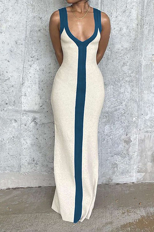 Split Detail Colourblock Dress