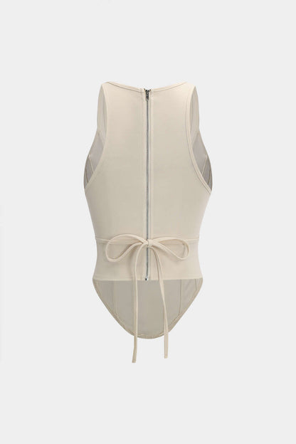 Elevated Semi-Sheer `Corset Top