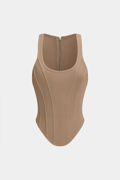 Elevated Semi-Sheer `Corset Top